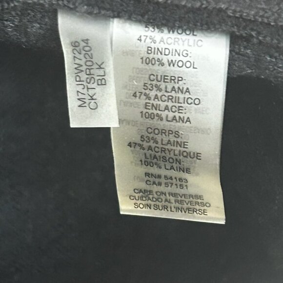 NWT Calvin Klein Single Clasp Open Front Cardigan Sweater Poncho Wool Blend - Picture 3 of 7